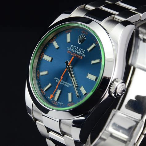 pre owned rolex milgauss blue|Rolex Milgauss price used.